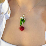Lucky Cherry Branch Necklace