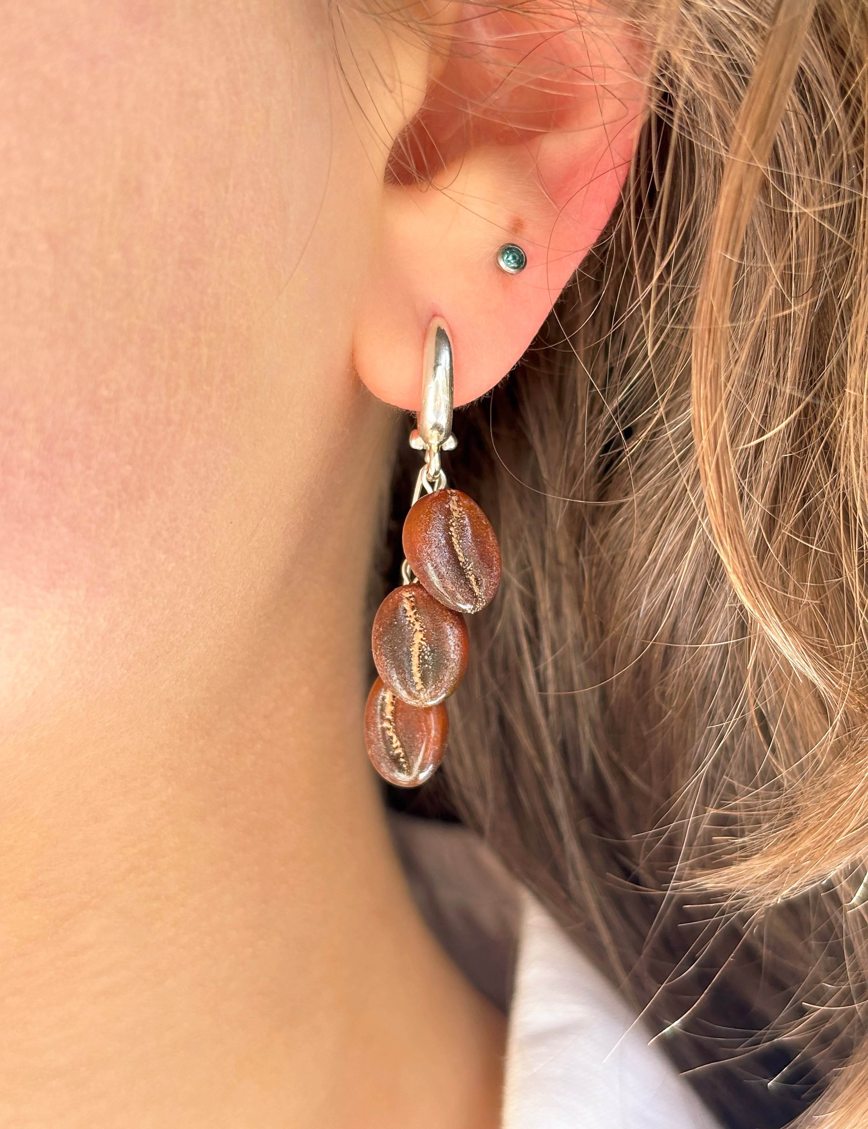 Lucky Coffee Bean Earrings