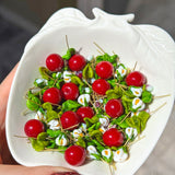 Lucky Cherry Leaf Earrings