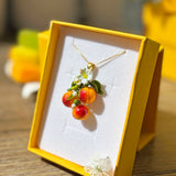 Lucky Peach Blossom Charm Necklace