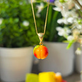 Lucky Peach Charm Necklace