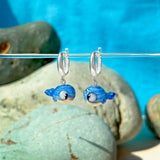 Lucky Blue Whale Earrings