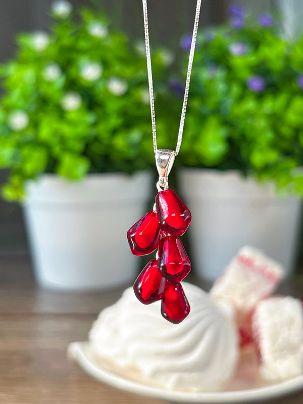 Pomegranate Seed Necklace