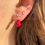 Pomegranate Seed Stud Earrings
