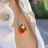 Lucky Peach Blossom Charm Necklace