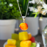 Lucky Peach Charm Necklace