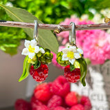 Lucky Raspberry Blossom Earrings