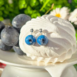 Lucky Blueberry Stud Earrings