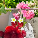 Raspberry Blossom Earrings