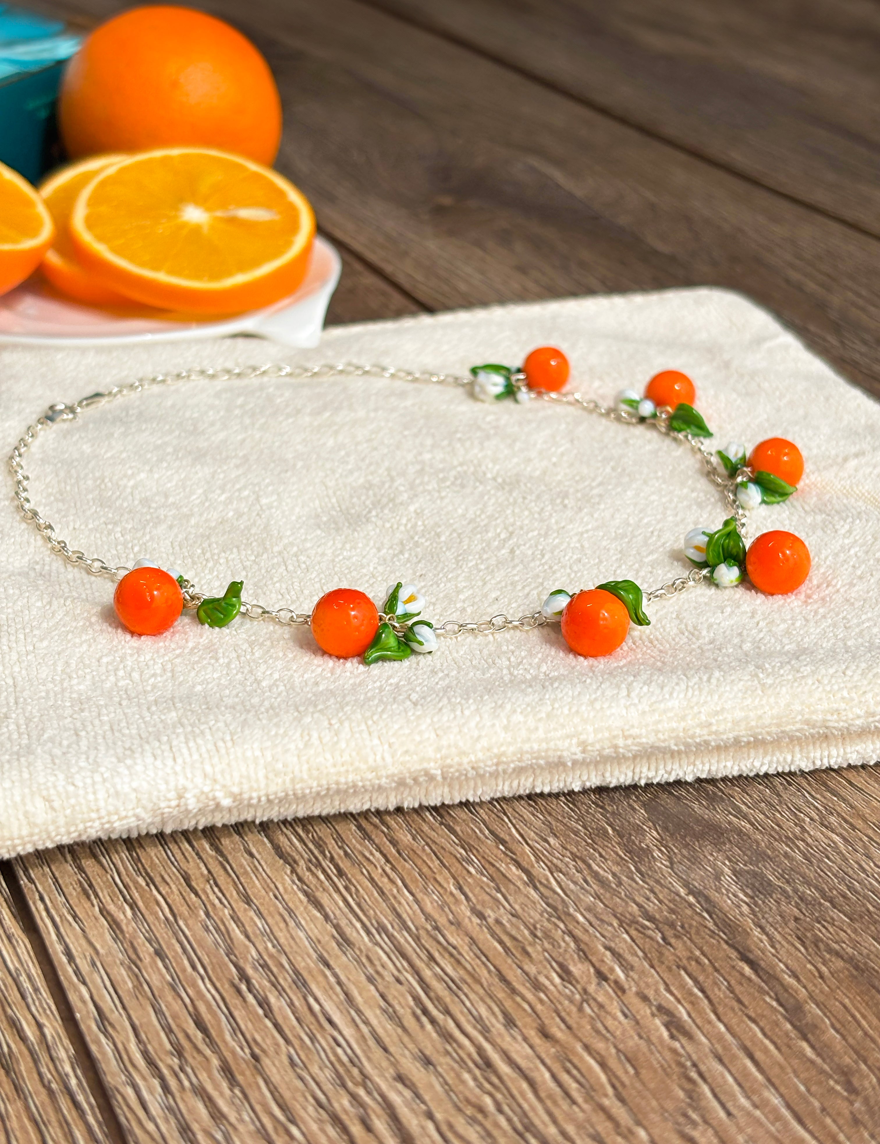 Lucky Orange Blossom Necklace