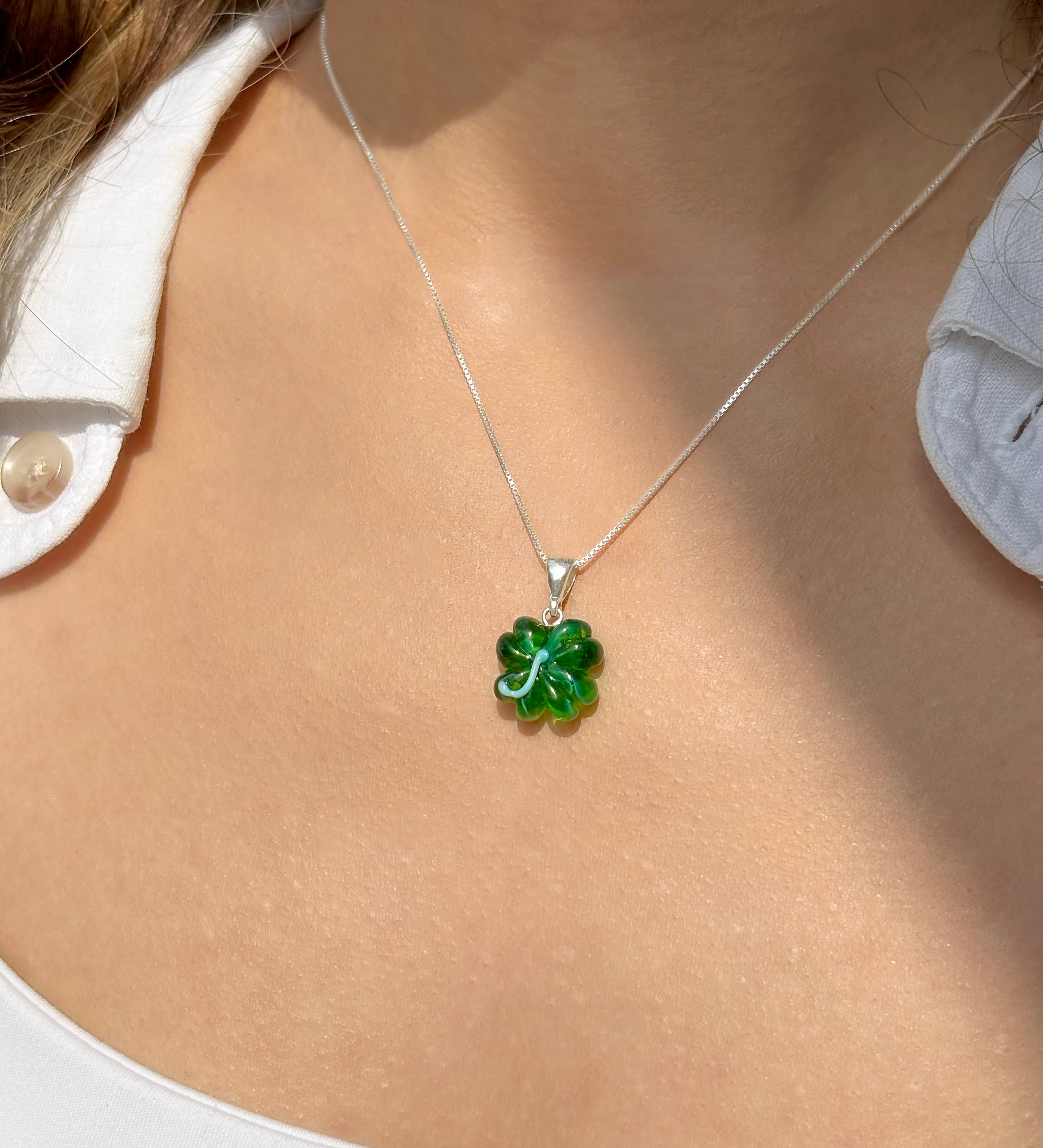 Lucky Clover Initial Necklace