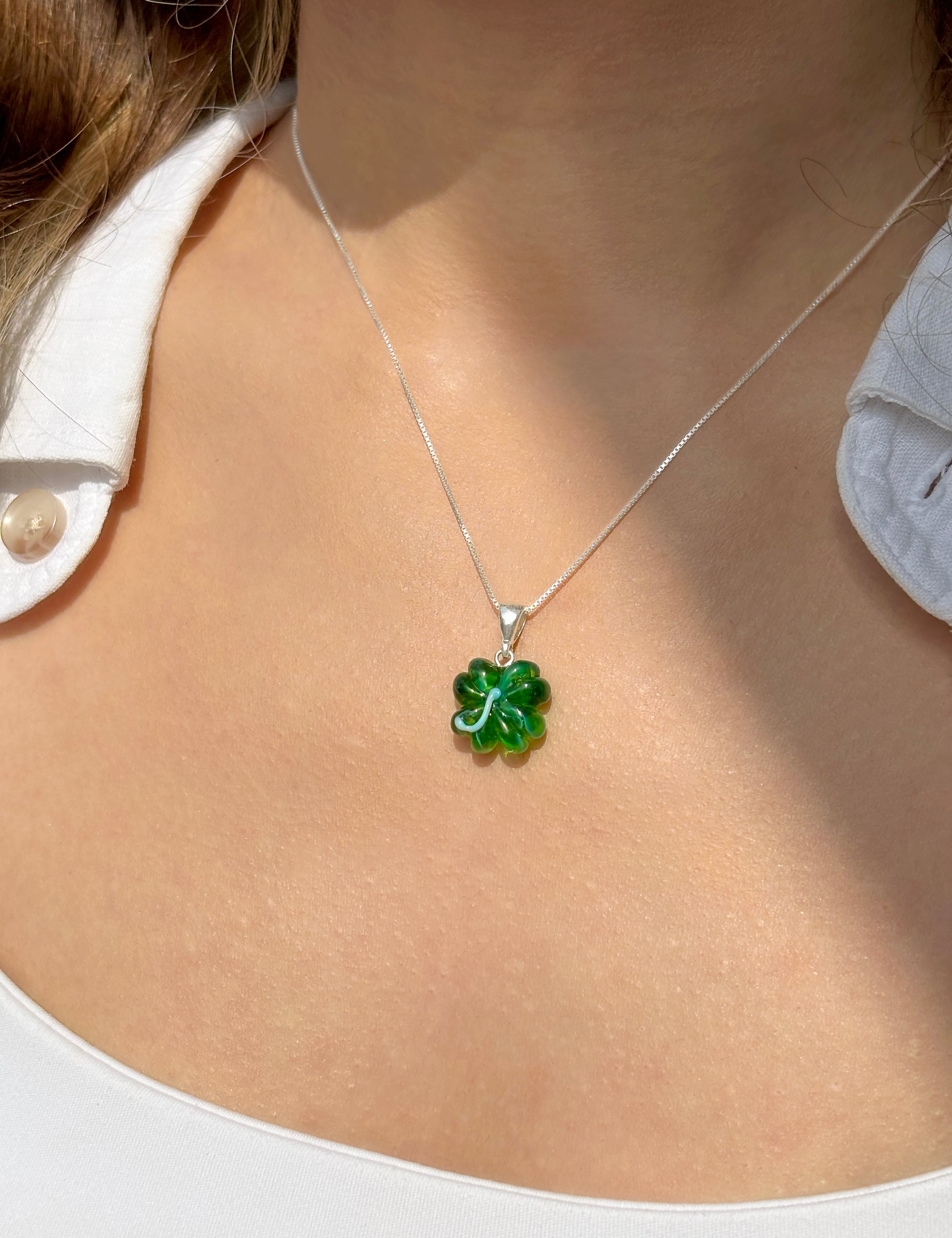 Lucky Clover Initial Necklace