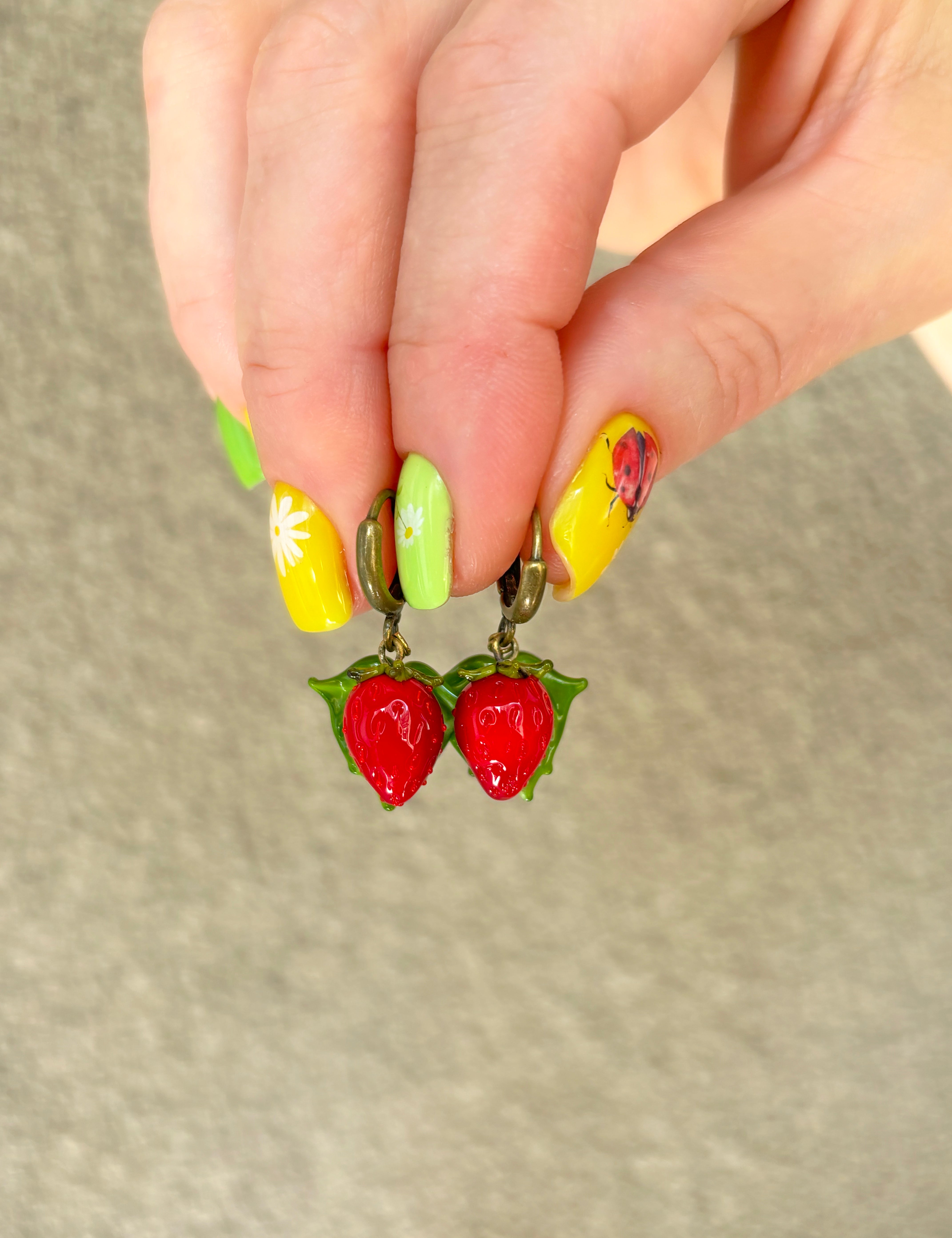 Wild Strawberry Earrings