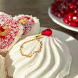 Pomegranate Seed Ring, Adjustable Chain Ring