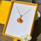Lucky Peach Charm Necklace