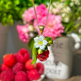 Lucky Raspberry Blossom Necklace