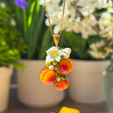Lucky Peach Blossom Charm Necklace