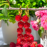 Lucky Raspberry Earrings