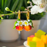 Lucky Peach Blossom Earrings