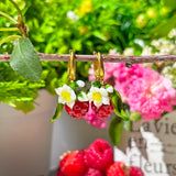 Lucky Raspberry Blossom Earrings
