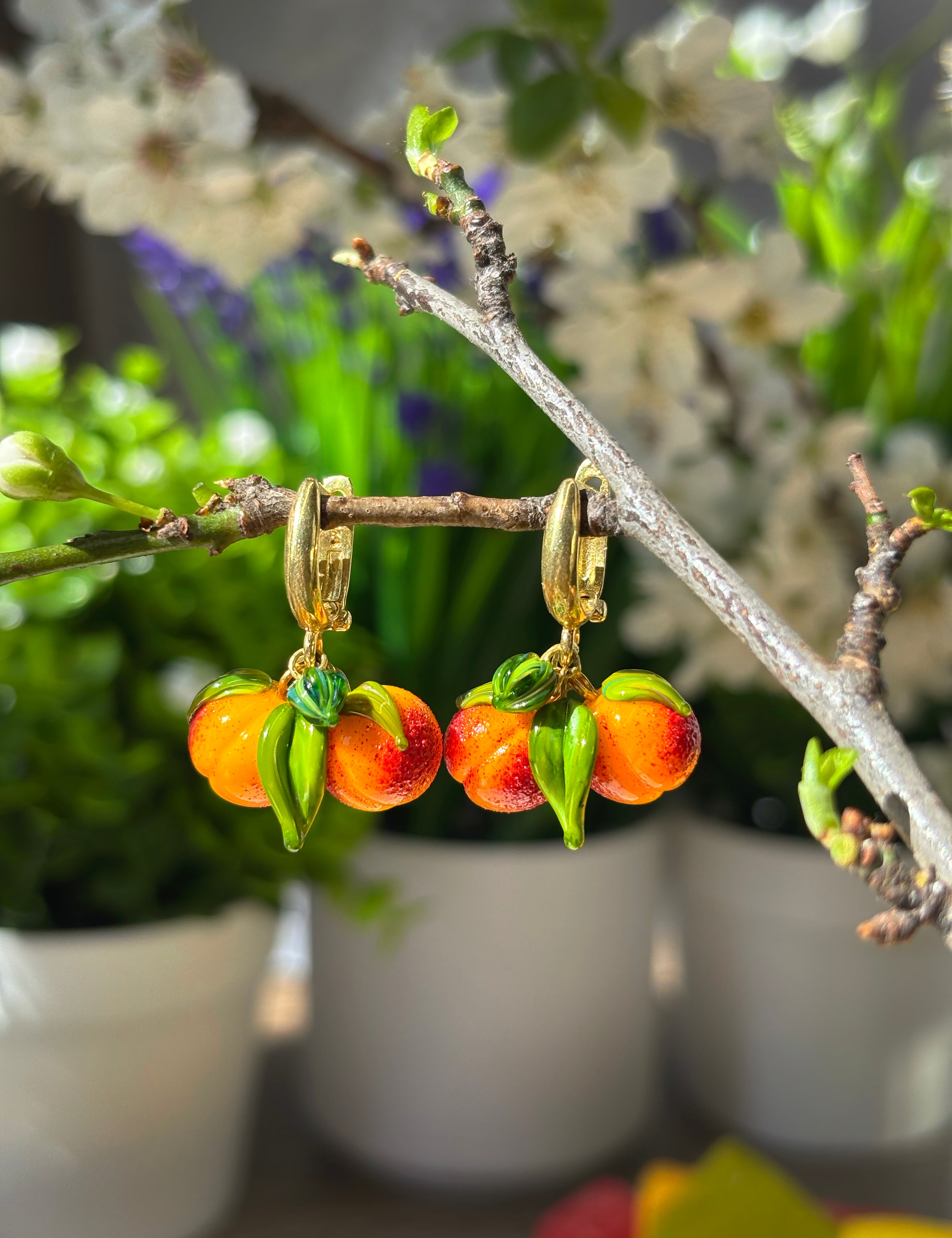 Lucky Peach Earrings
