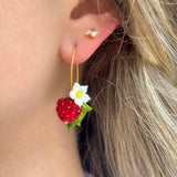 Raspberry Blossom Earrings