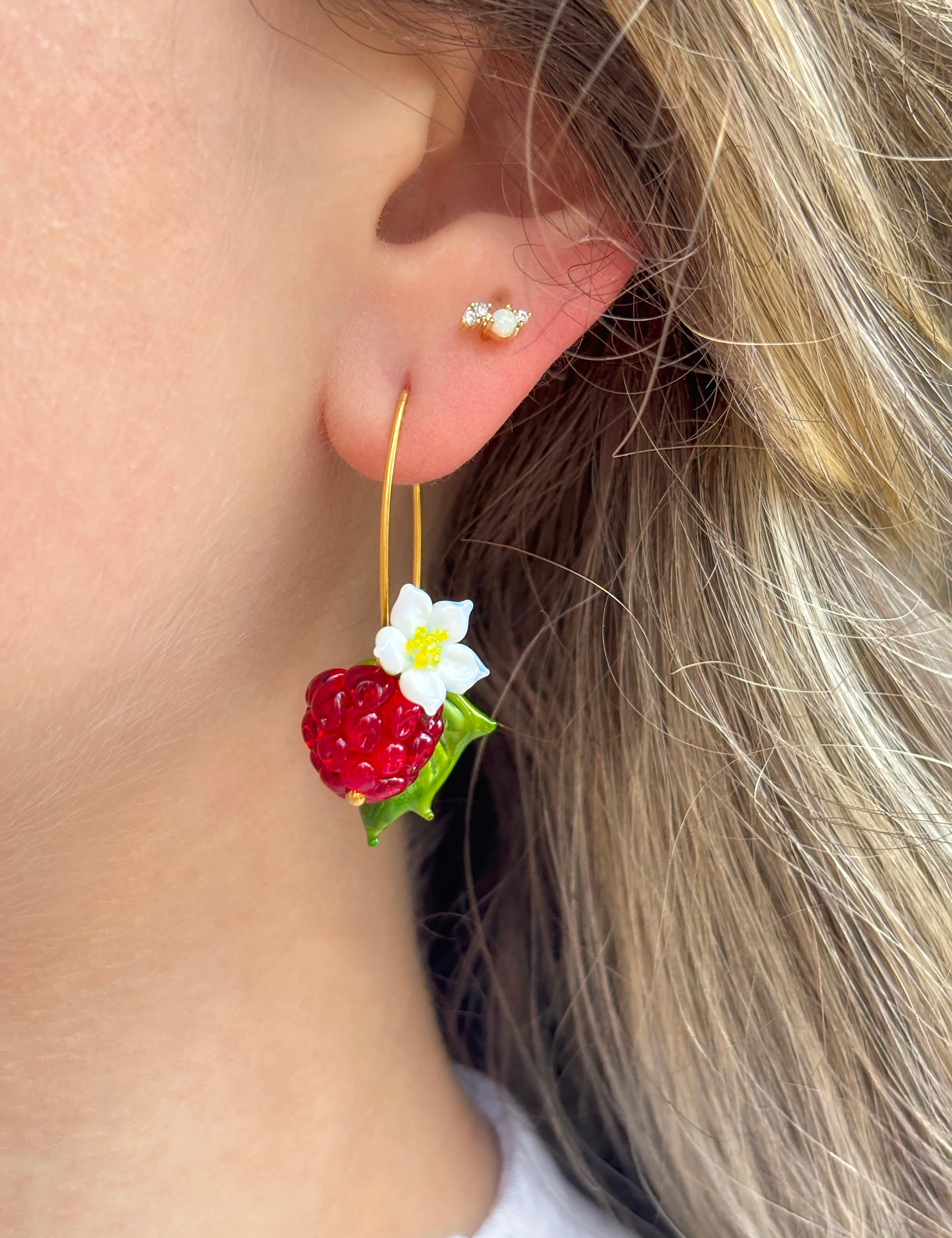 Raspberry Earrings