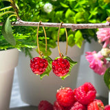 Raspberry Blossom Earrings