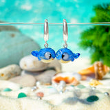 Lucky Blue Whale Earrings