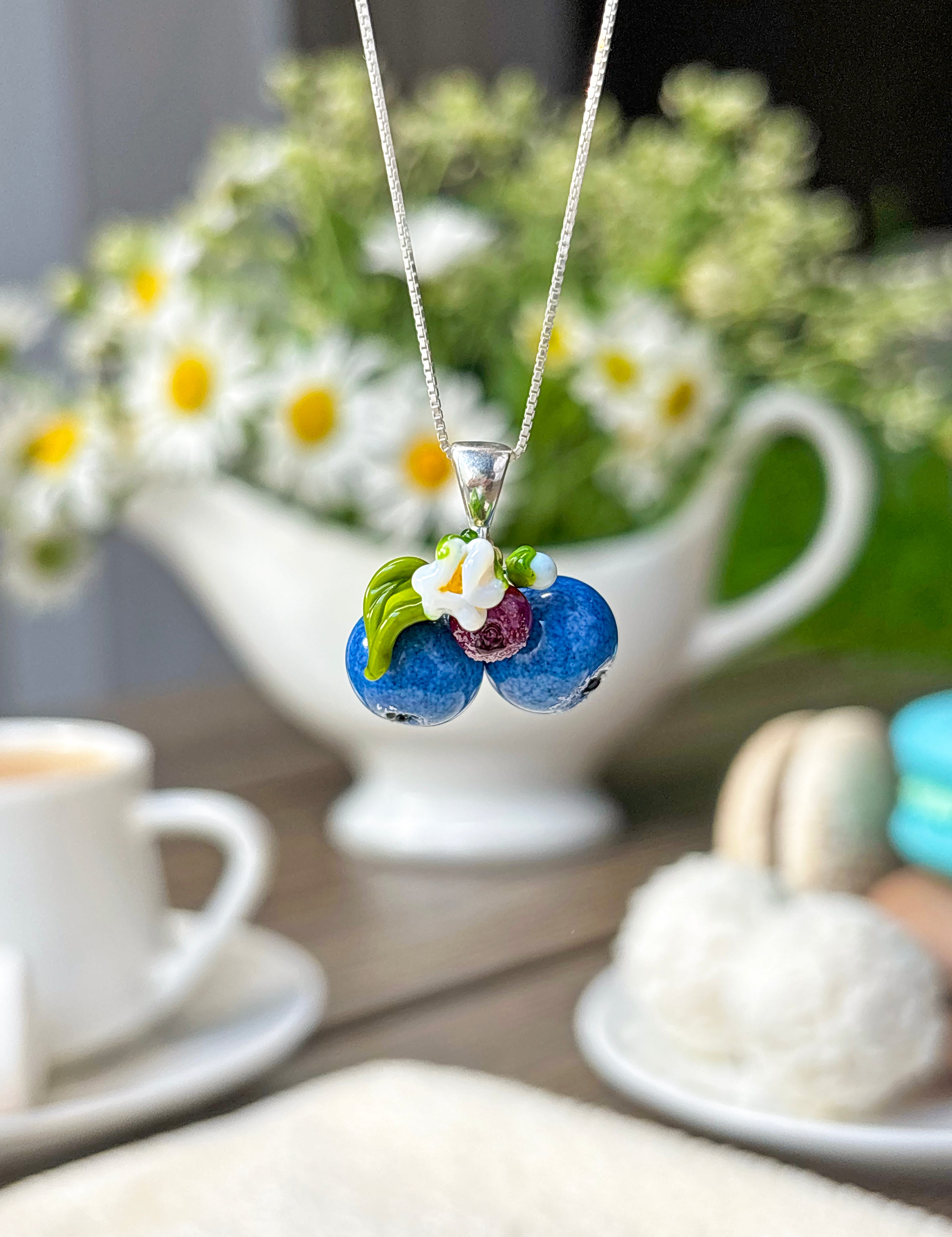 Lucky Blueberry Blossom Necklace