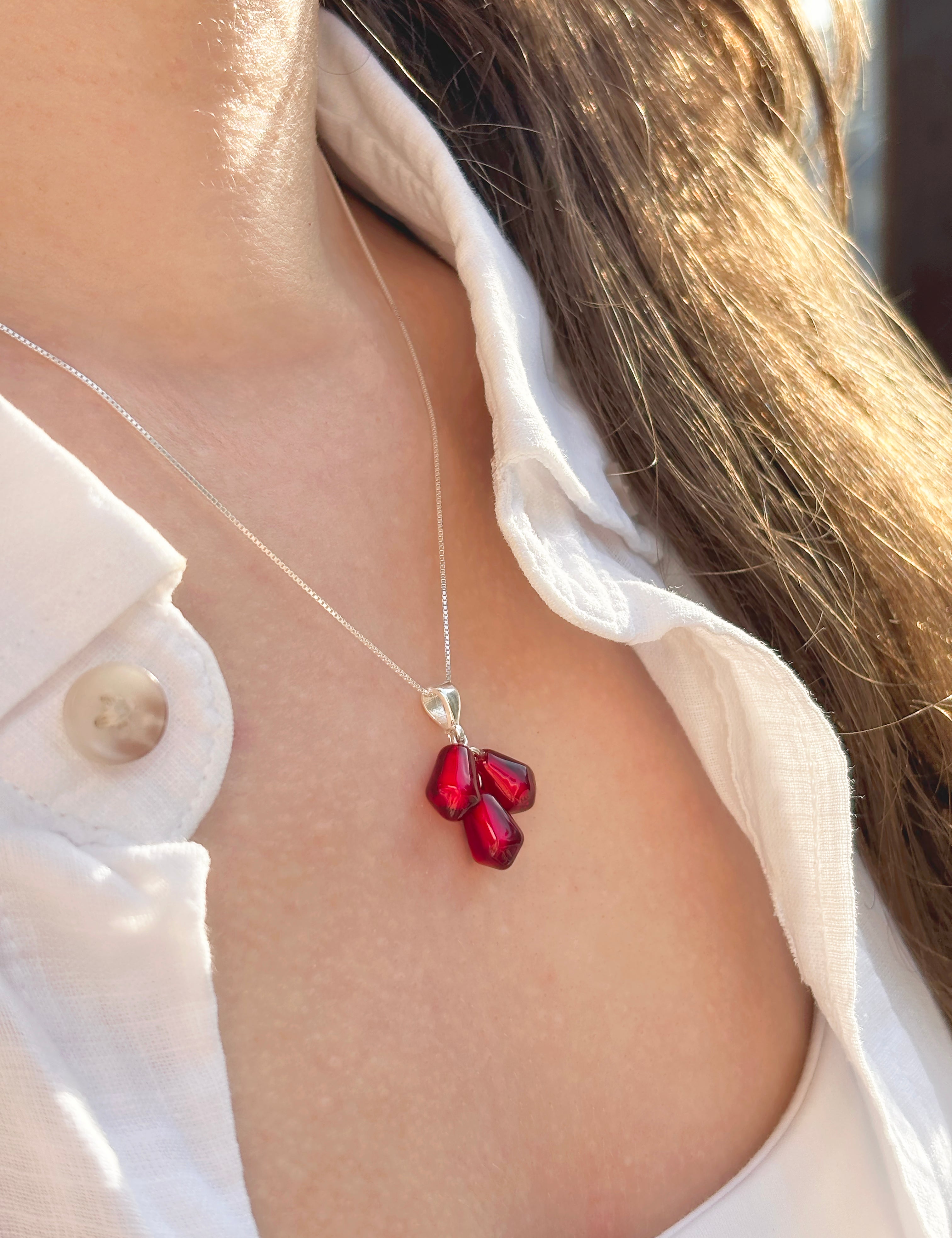 Pomegranate Seed Necklace