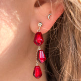 Pomegranate Seed Stud Earrings