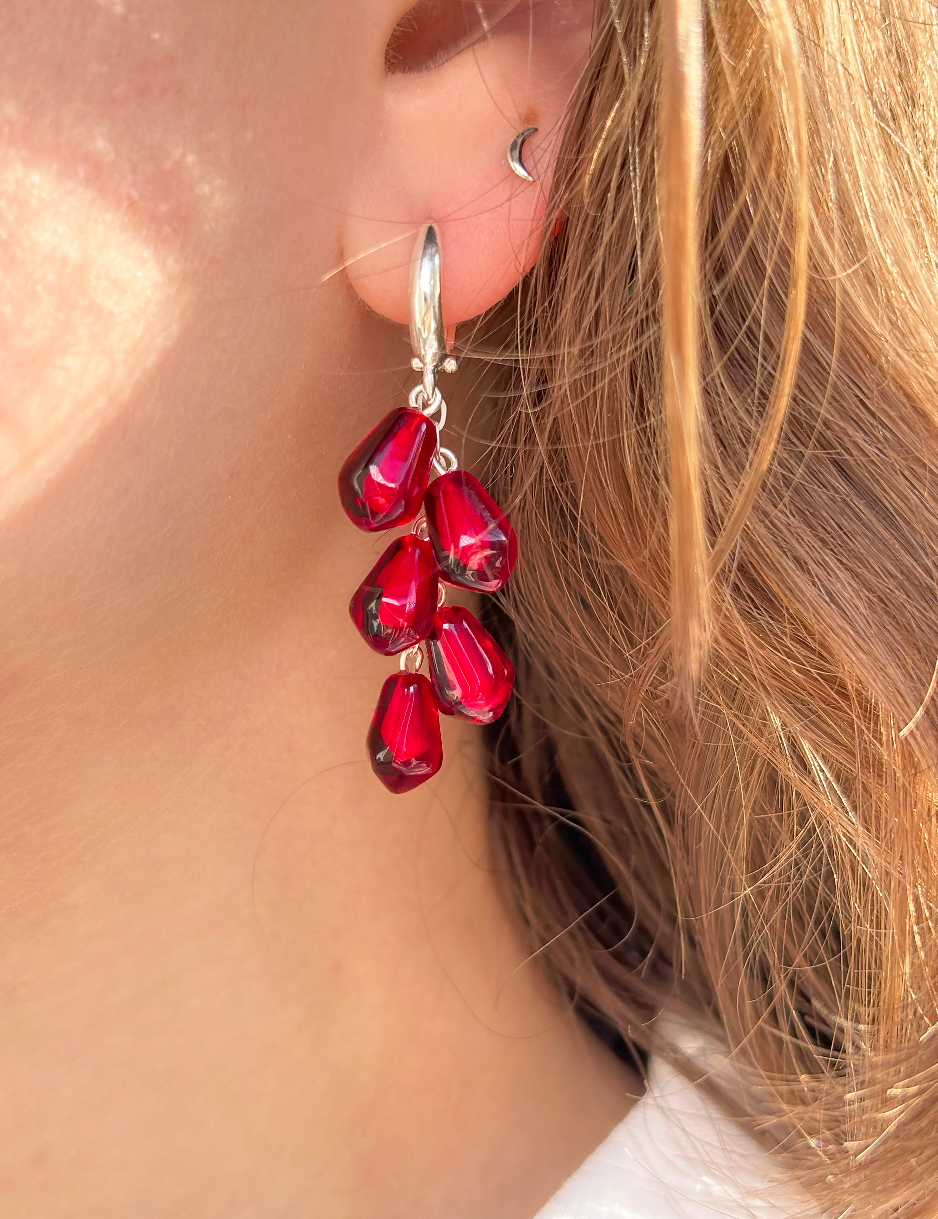 Pomegranate Seed Earrings