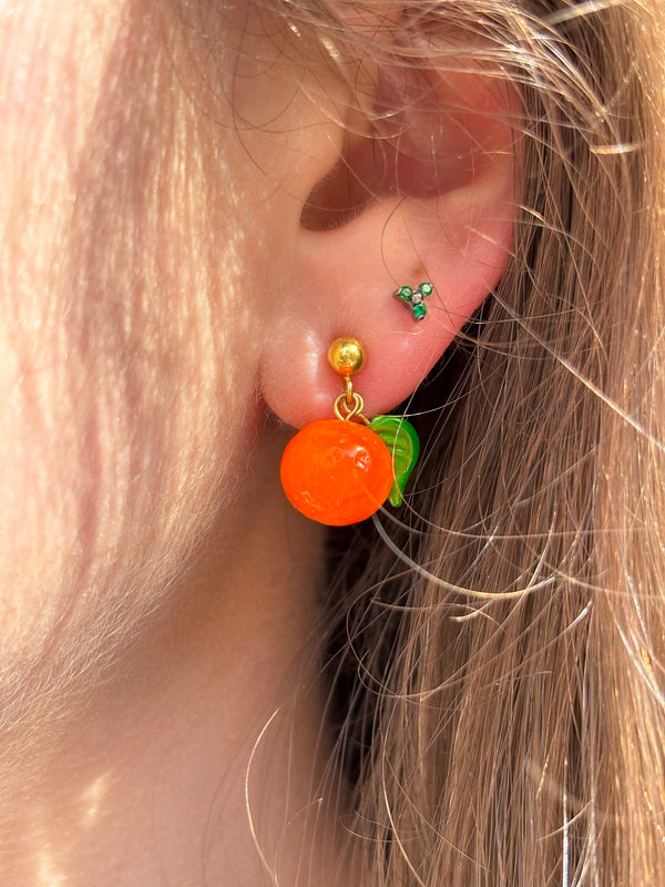 Lucky Orange Stud Earrings