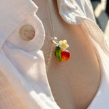 Lucky Peach Blossom Charm Necklace