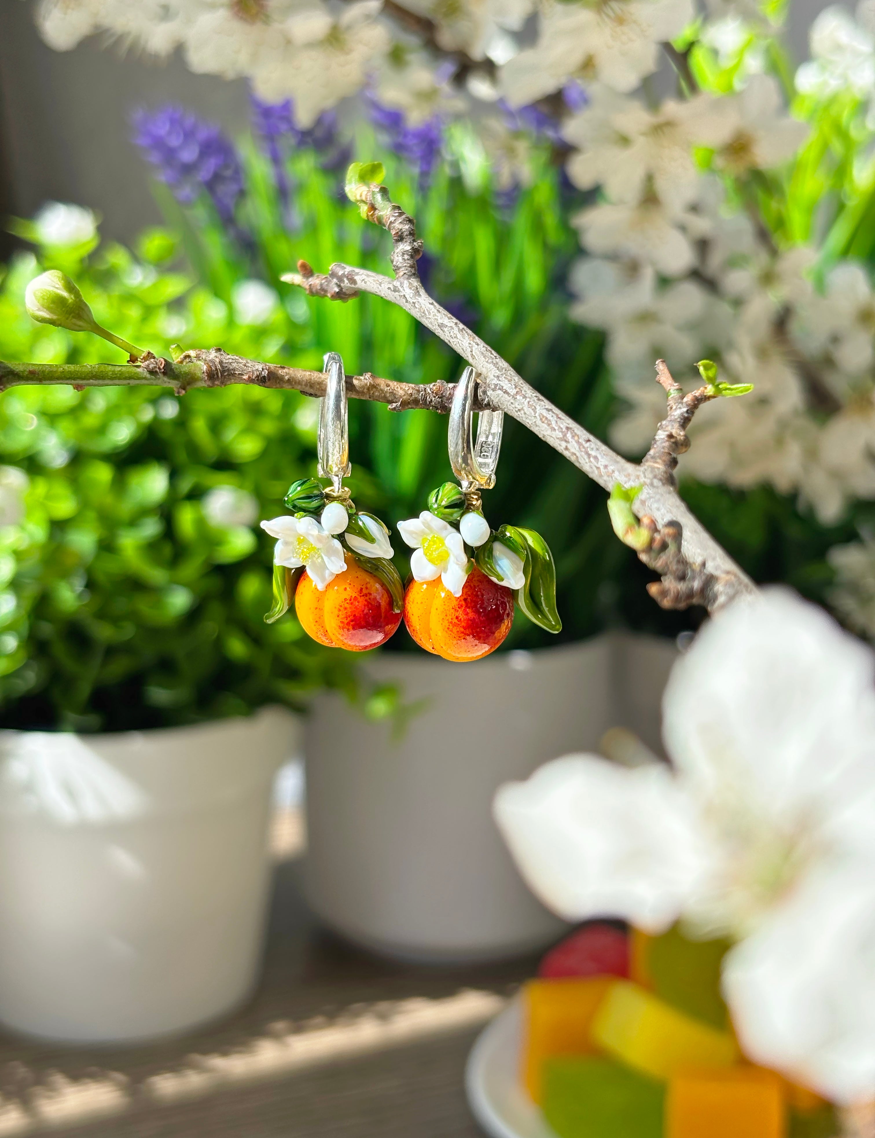 Lucky Peach Blossom Earrings