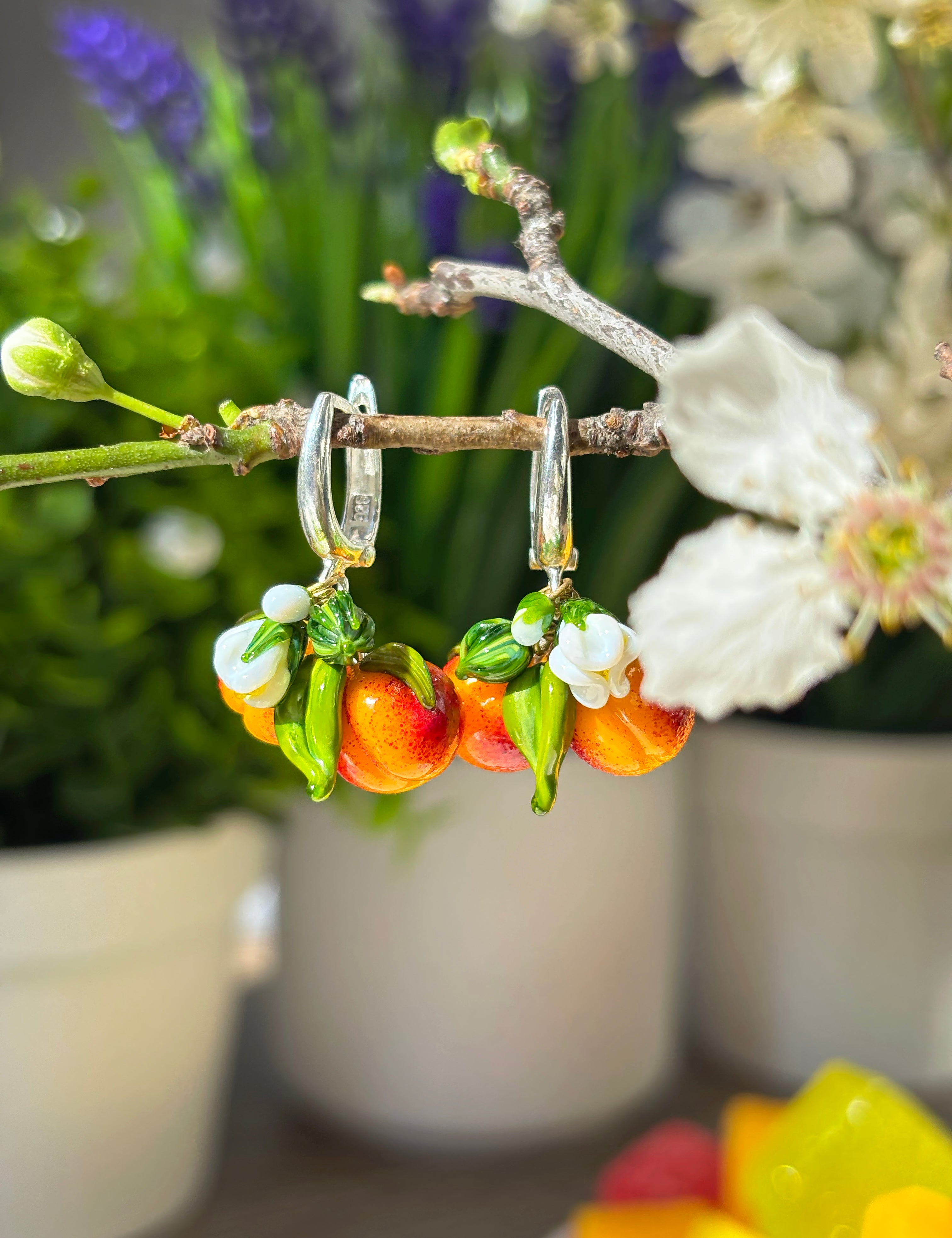 Lucky Peach Blossom Earrings
