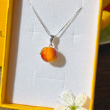 Lucky Peach Charm Necklace