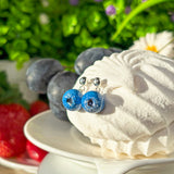 Lucky Blueberry Stud Earrings