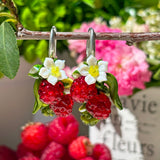 Lucky Raspberry Blossom Earrings