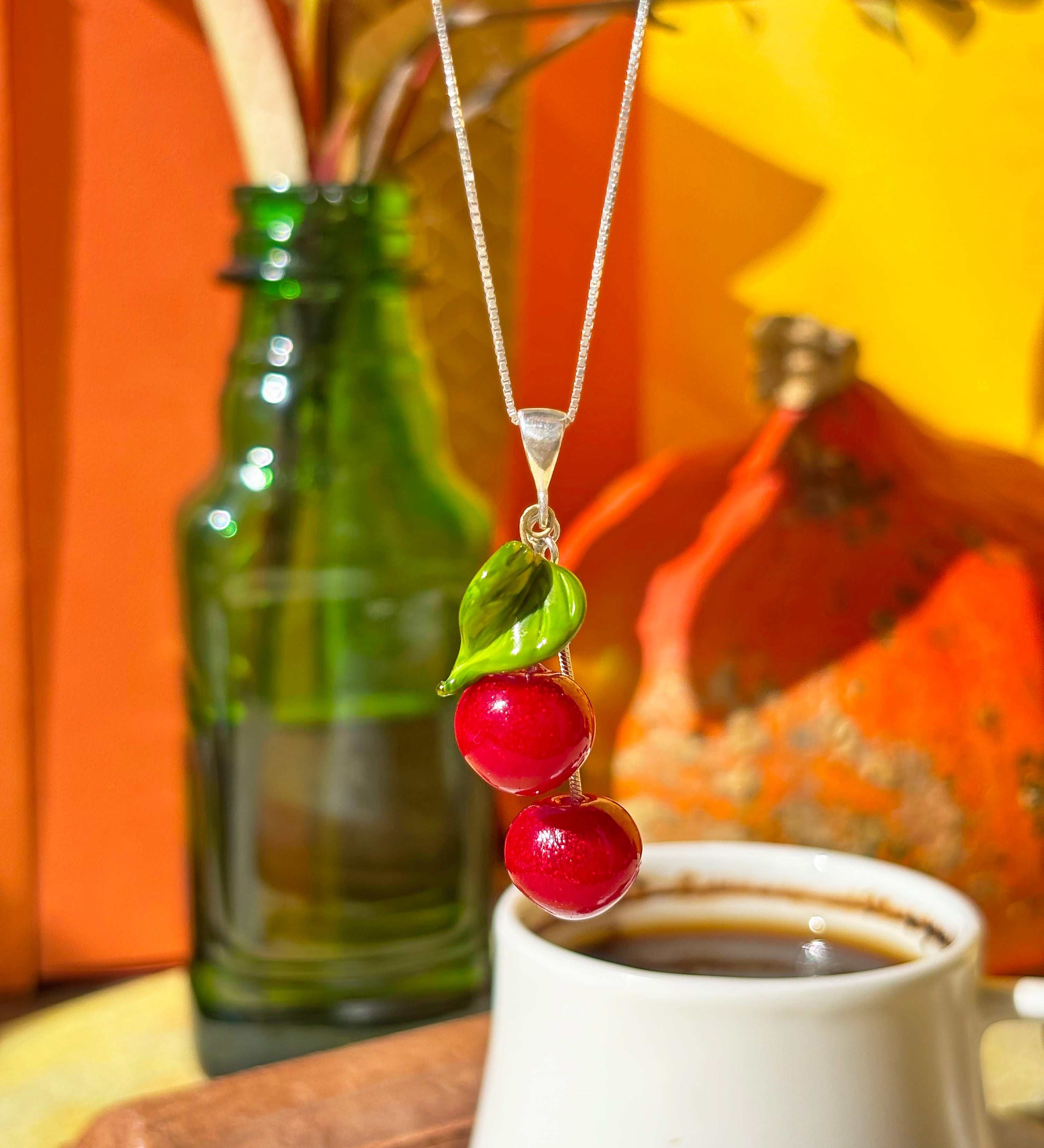 Lucky Cherry Pair Necklace