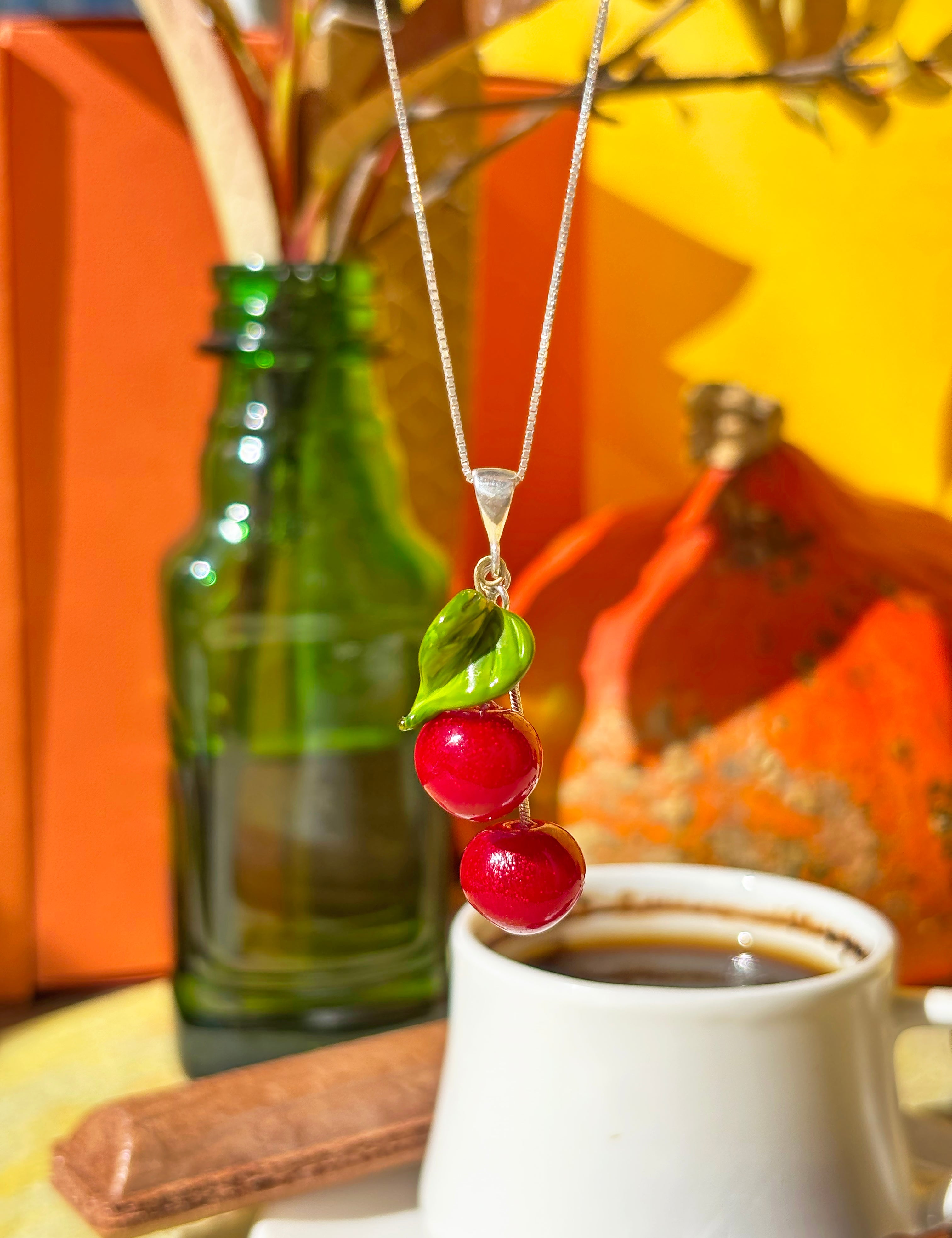 Lucky Cherry Pair Necklace