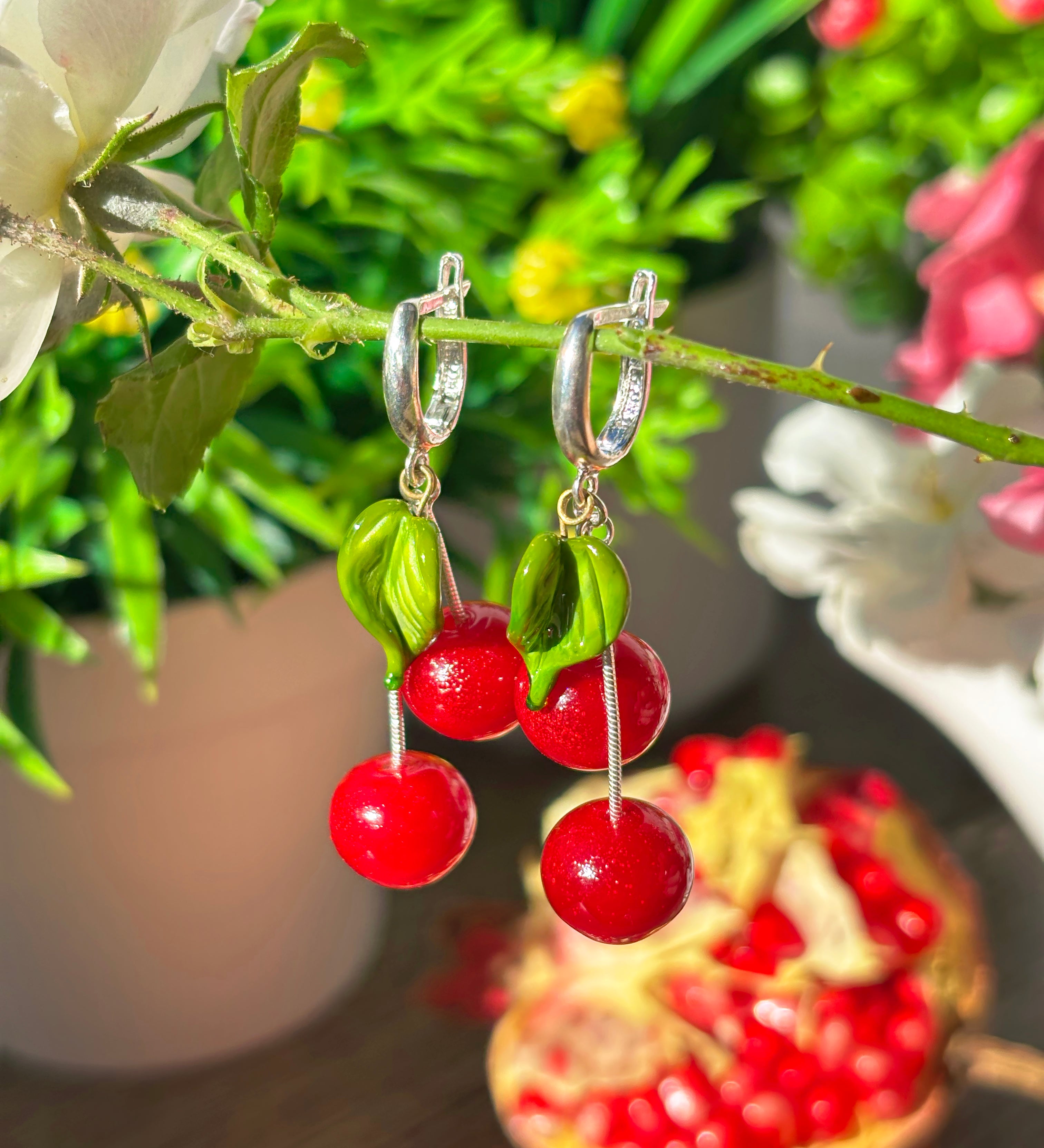 Lucky Cherry Pair Earrings