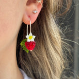 Raspberry Blossom Earrings