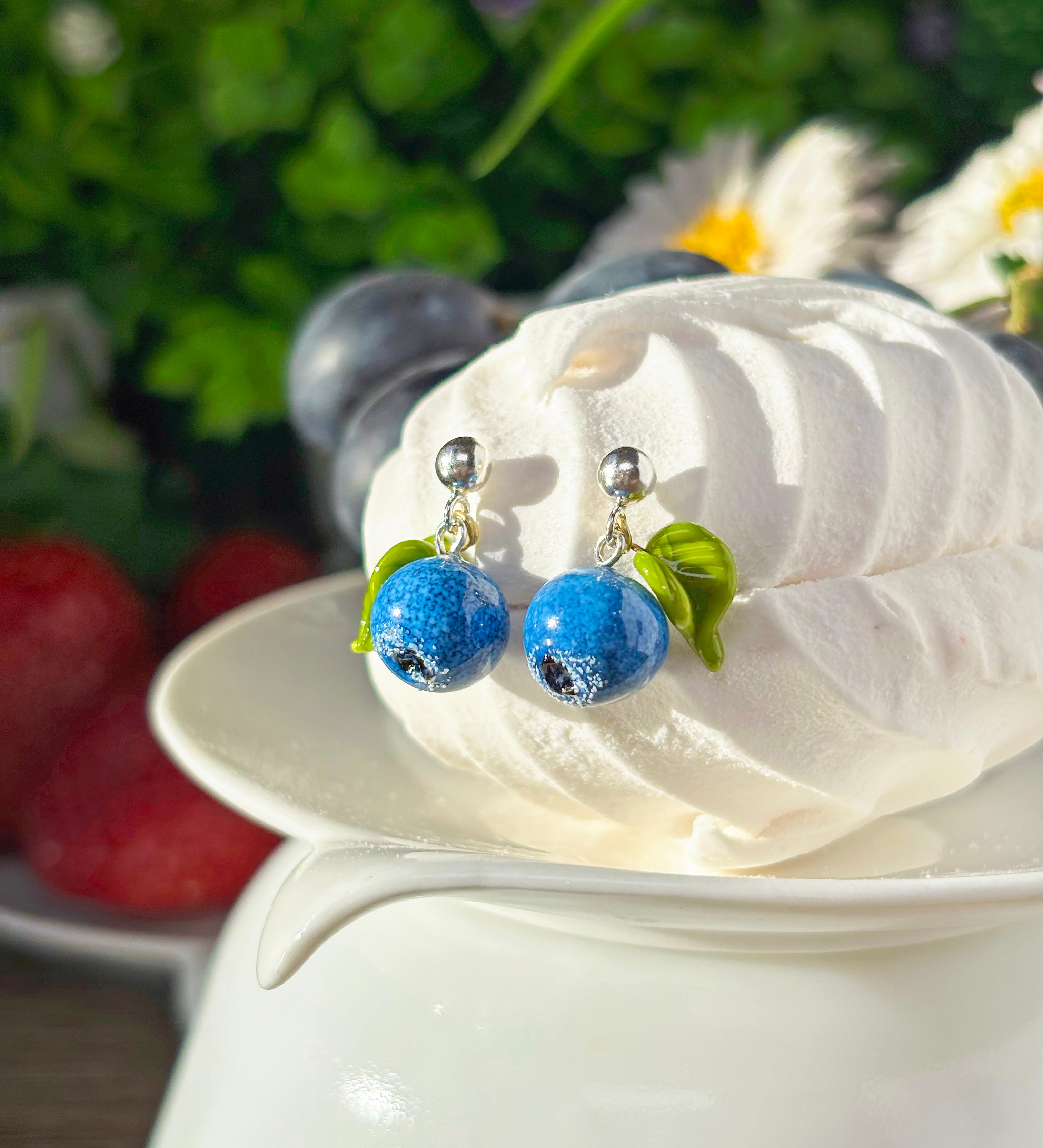 Lucky Blueberry Stud Earrings