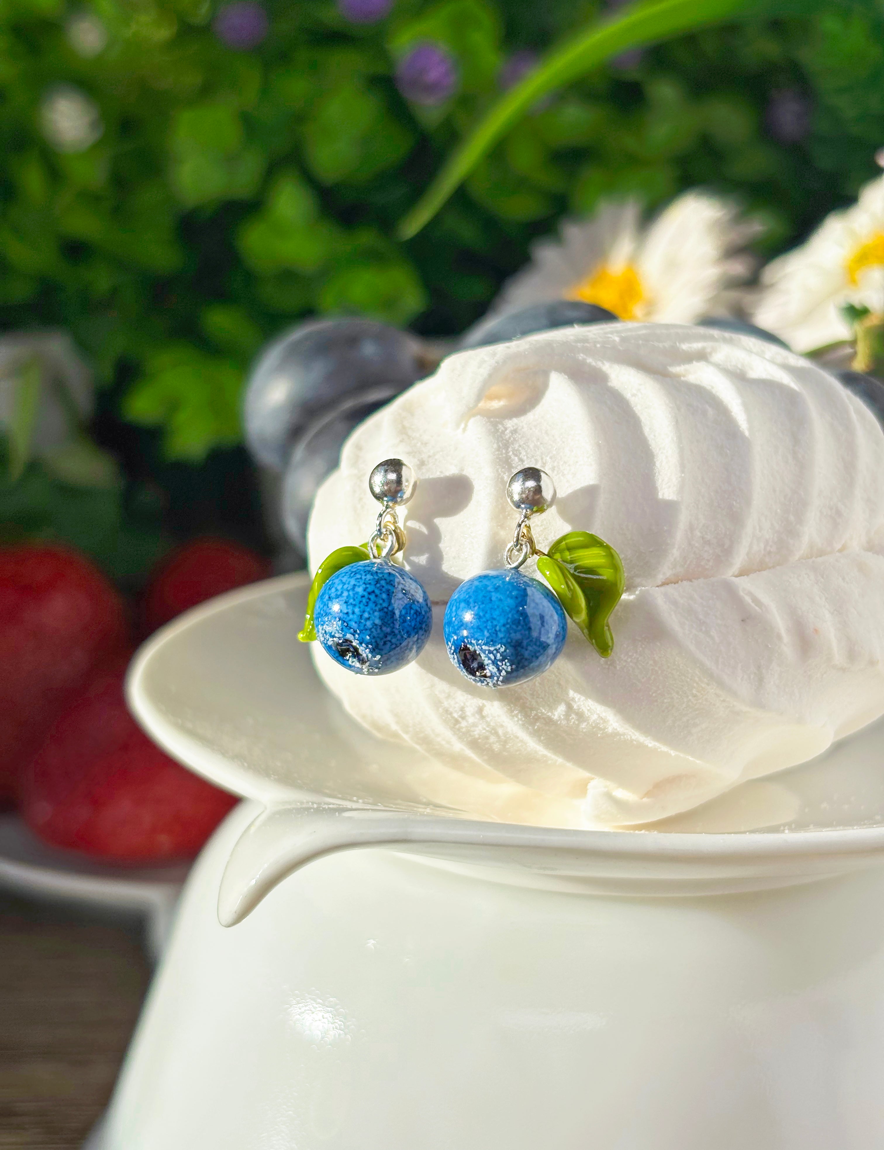 Lucky Blueberry Stud Earrings