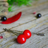 Lucky Cherry Brooch