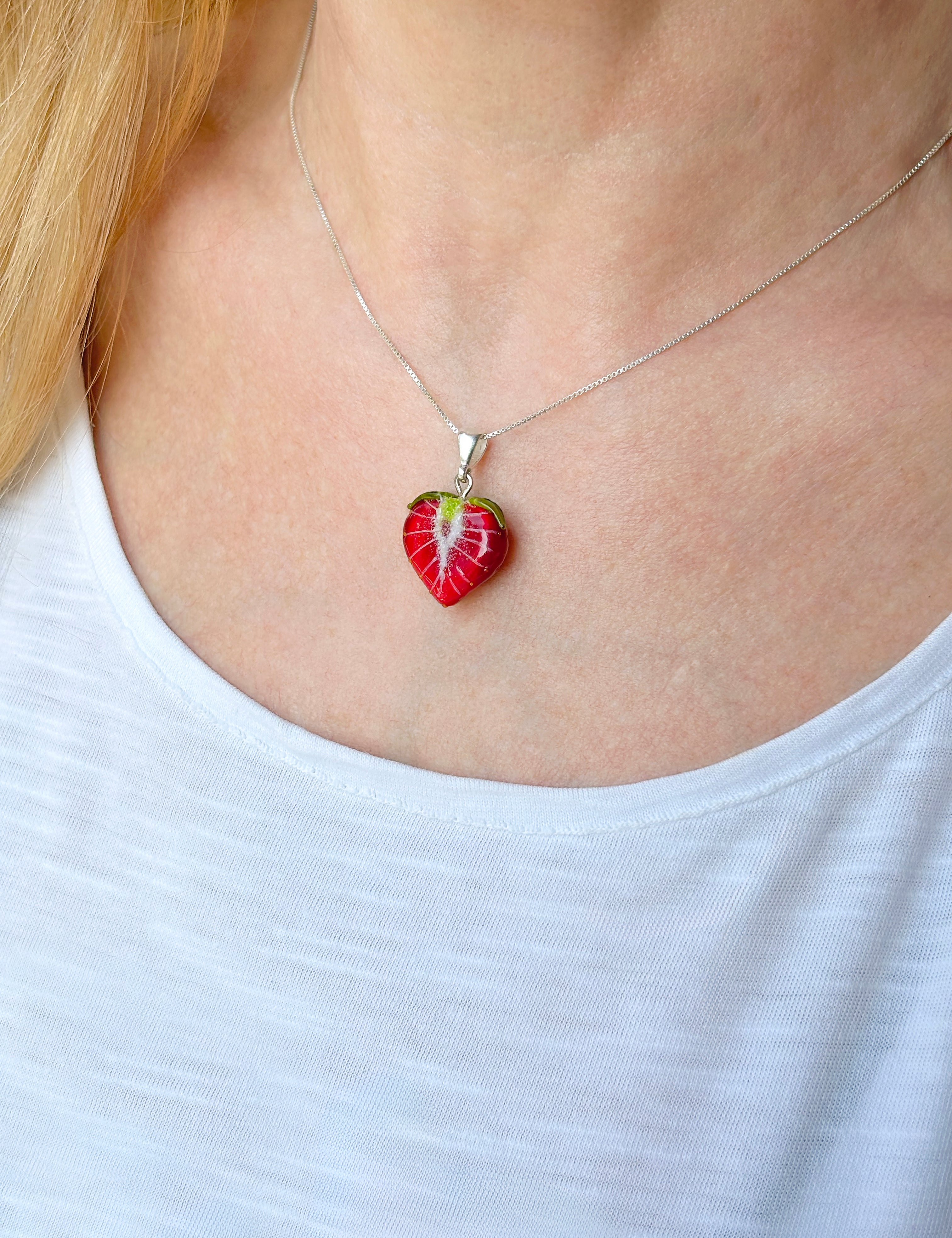 Strawberry Charm Necklace