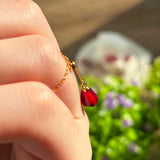 Pomegranate Seed Ring, Adjustable Chain Ring