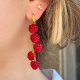 Lucky Raspberry Earrings